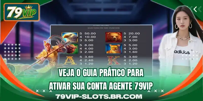 Veja o guia prático para ativar sua conta agente 79VIP