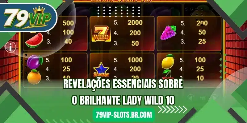 Revelações essenciais sobre o brilhante Lady Wild 10
